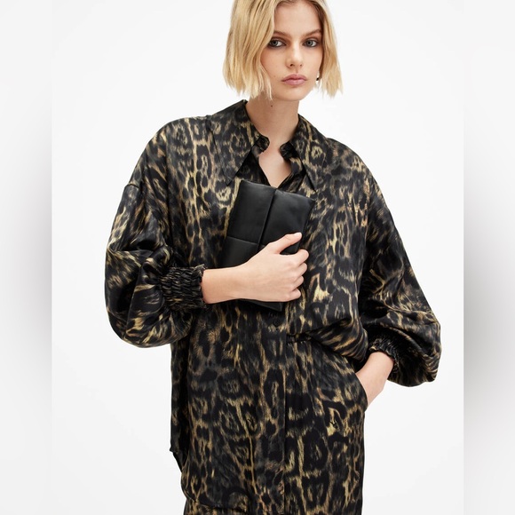 AllSaints Ezra Quilted Leather Crossbody Bag - Picture 9 of 14